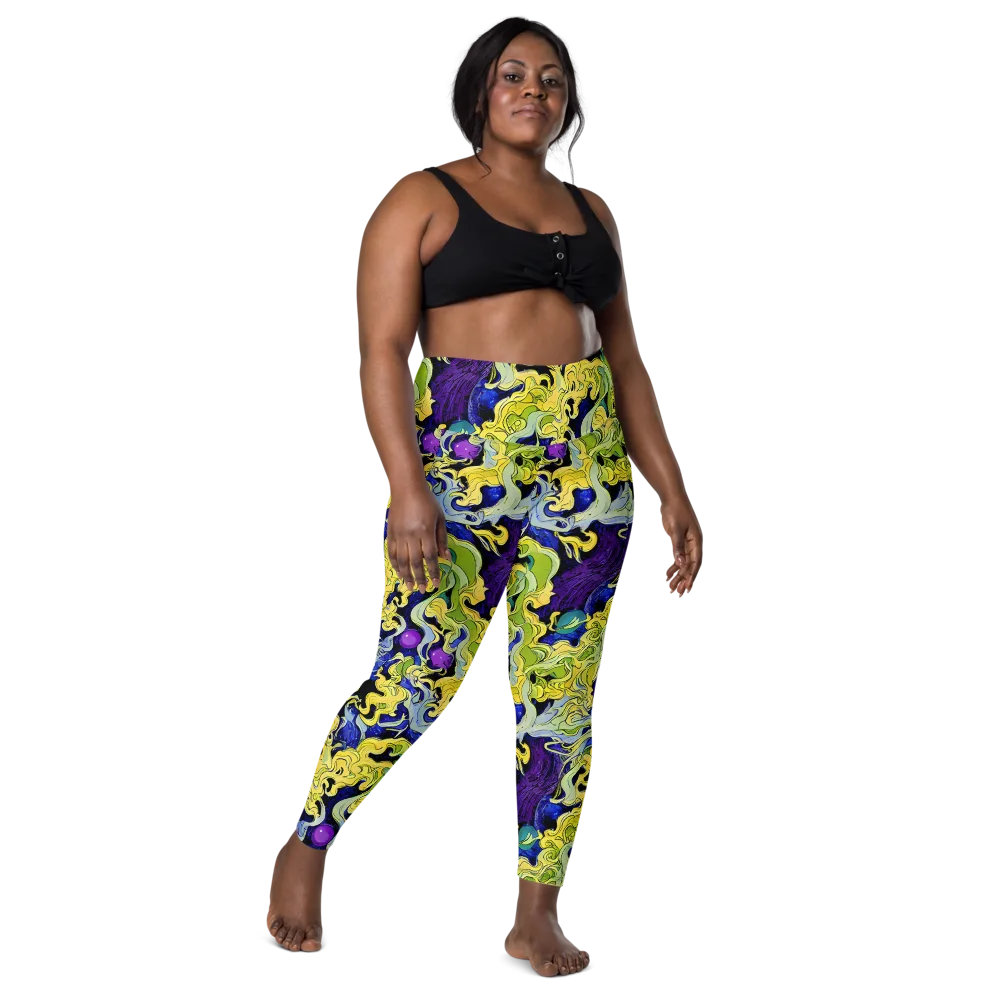Lemon Riot on Leggings with Pockets — Front