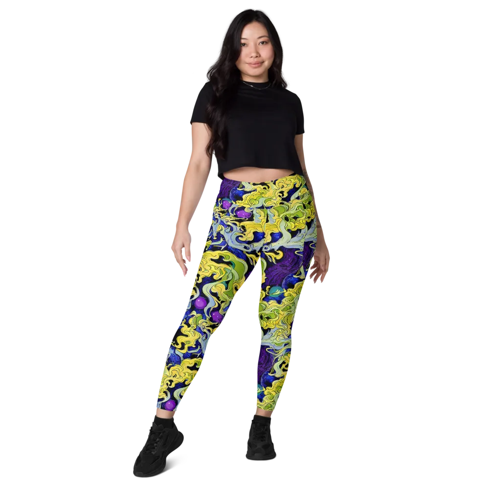 Lemon Riot on Leggings with Pockets — Front