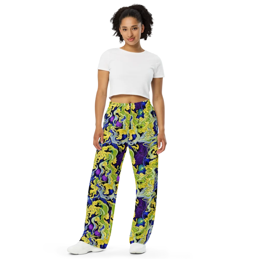 Lemon Riot on Wide-Leg Pants — Front