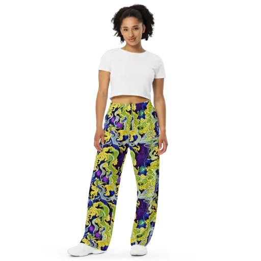 Lemon Riot on a Wide-Leg Pants