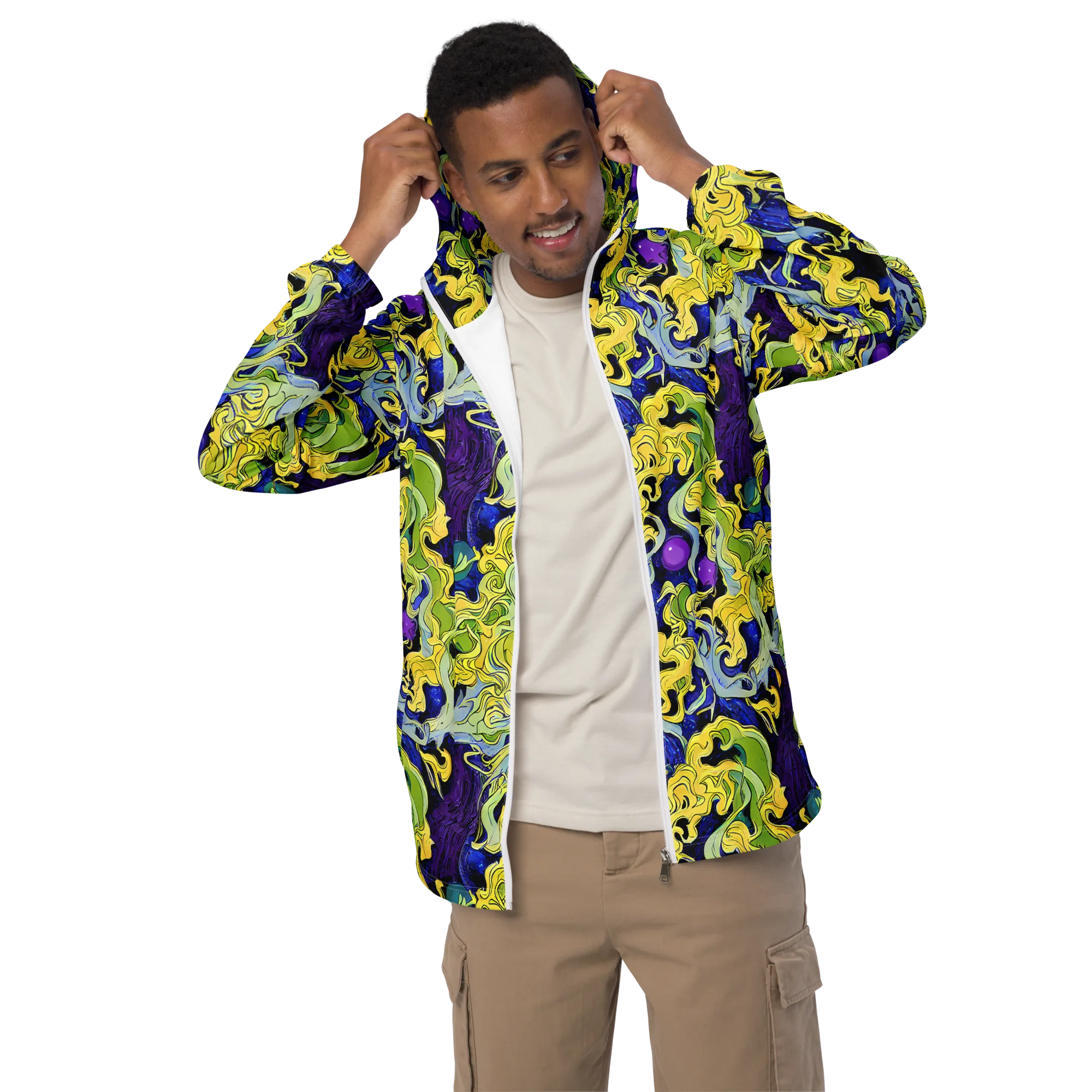 Lemon Riot on Men's Windbreaker — Front