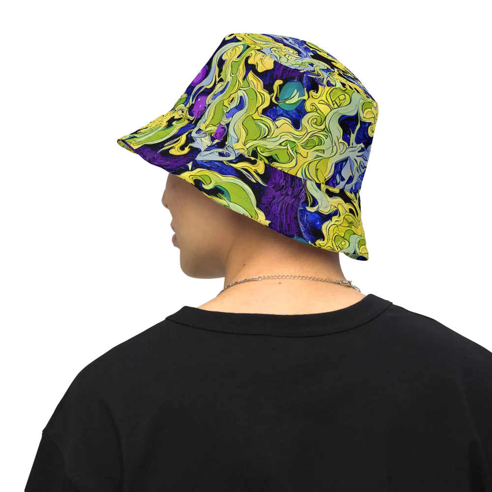 Lemon Riot on Reversible Bucket Hat — Back Inside