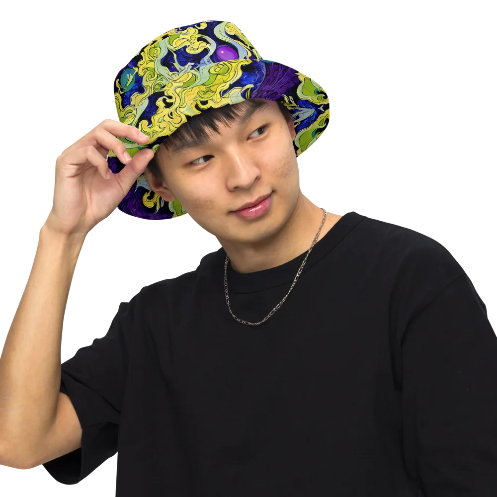 Lemon Riot on Reversible Bucket Hat — Front Inside