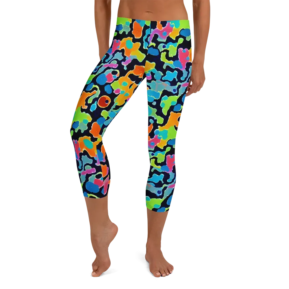 Prism Ooze on Capri Leggings — Front