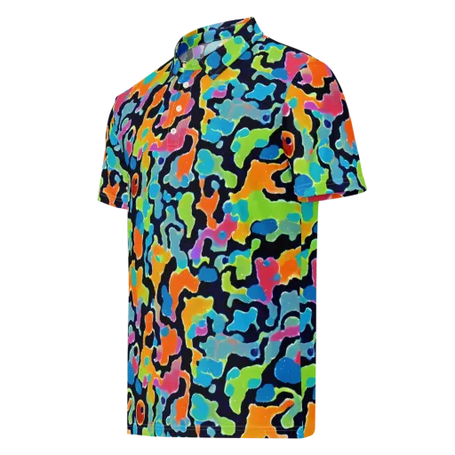 Prism Ooze on a Men's Slim Fit Polo Shirt
