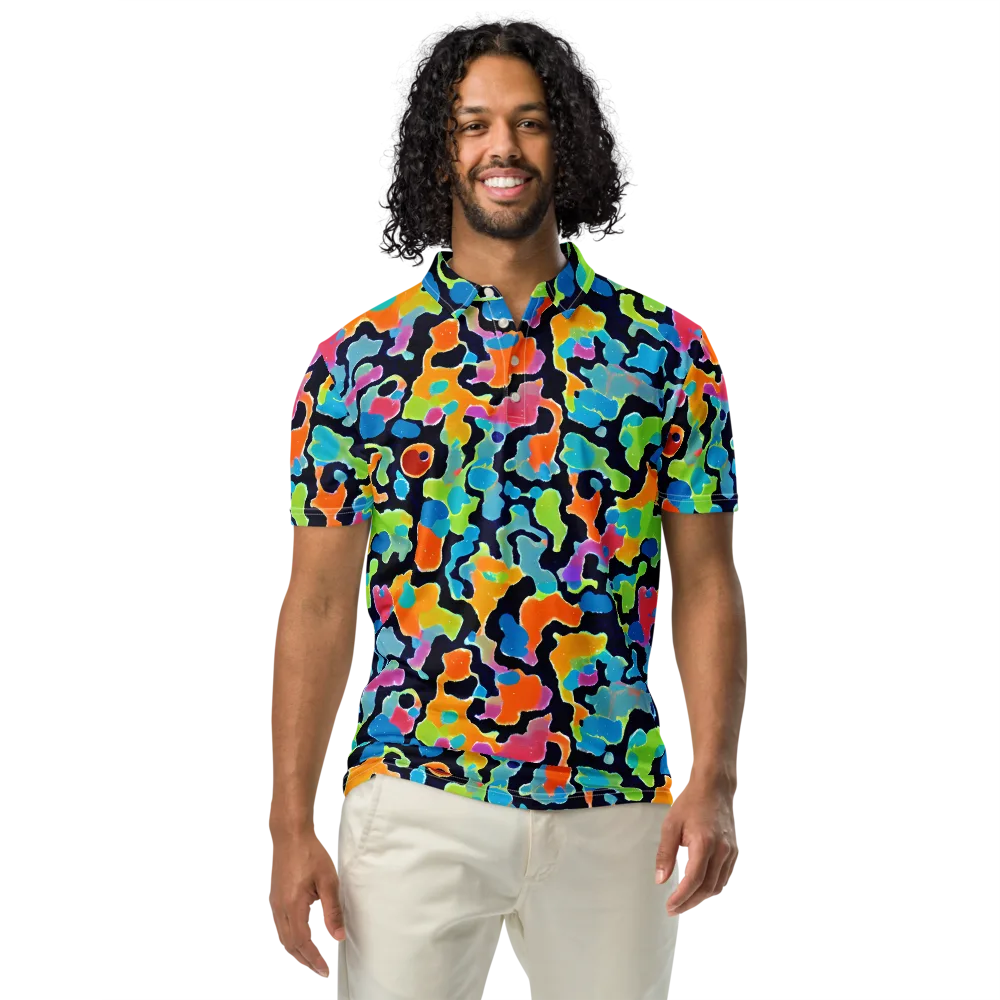 Prism Ooze on Men's Slim Fit Polo Shirt — Front