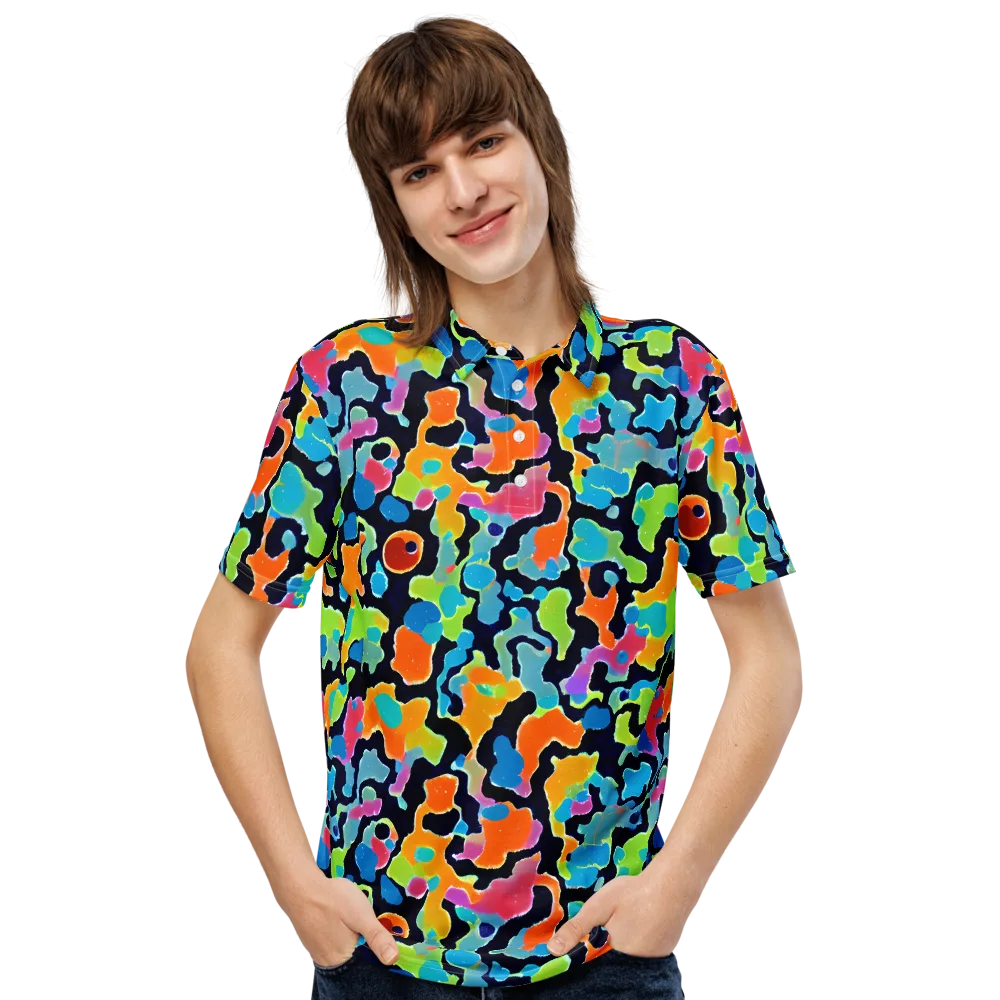 Prism Ooze on Men's Slim Fit Polo Shirt — Front