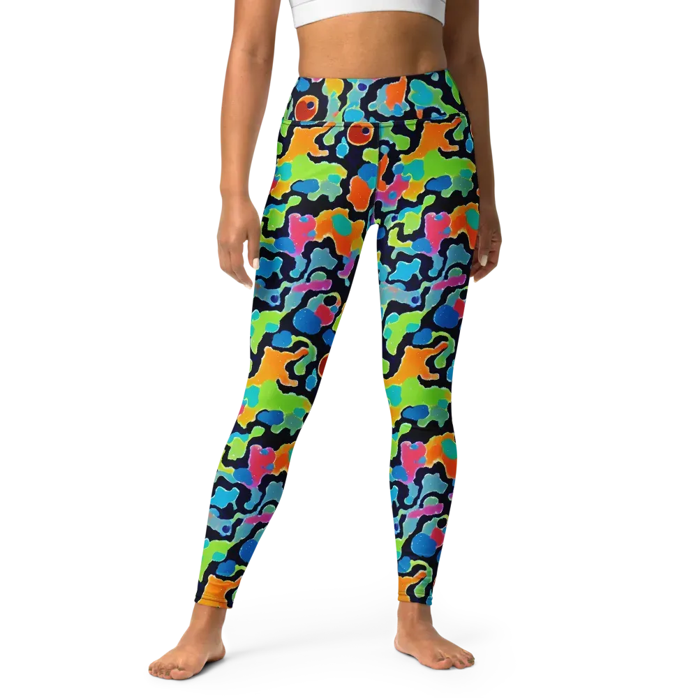 Prism Ooze on Yoga Leggings — Front