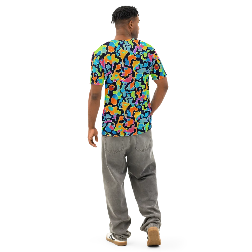 Prism Ooze on Men's Cotton Crew Neck T-Shirt — Back