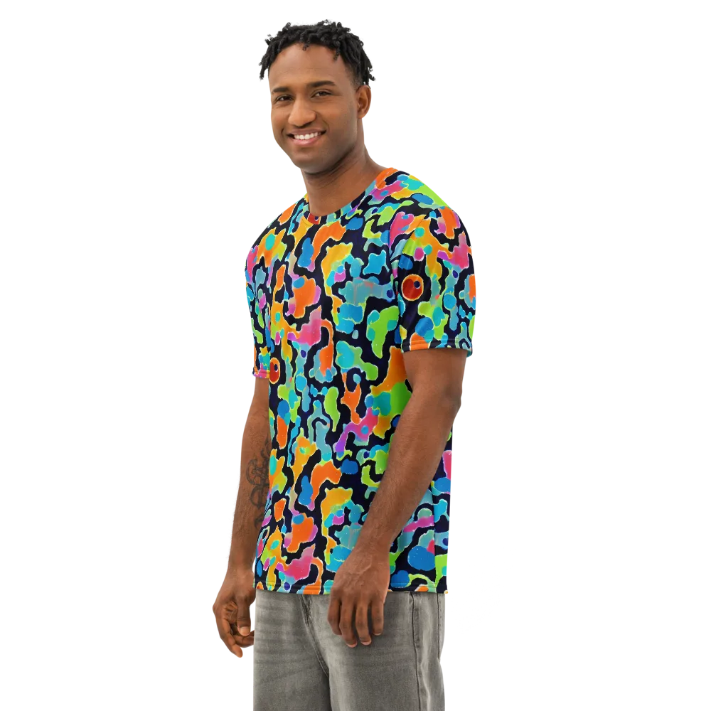 Prism Ooze on Men's Cotton Crew Neck T-Shirt — Left Front
