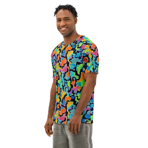 Prism Ooze on a Men's Cotton Crew Neck T-Shirt