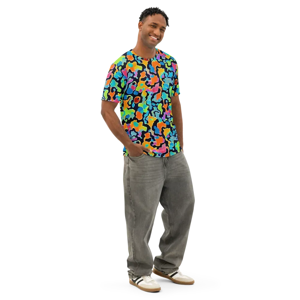 Prism Ooze on Men's Cotton Crew Neck T-Shirt — Right Front
