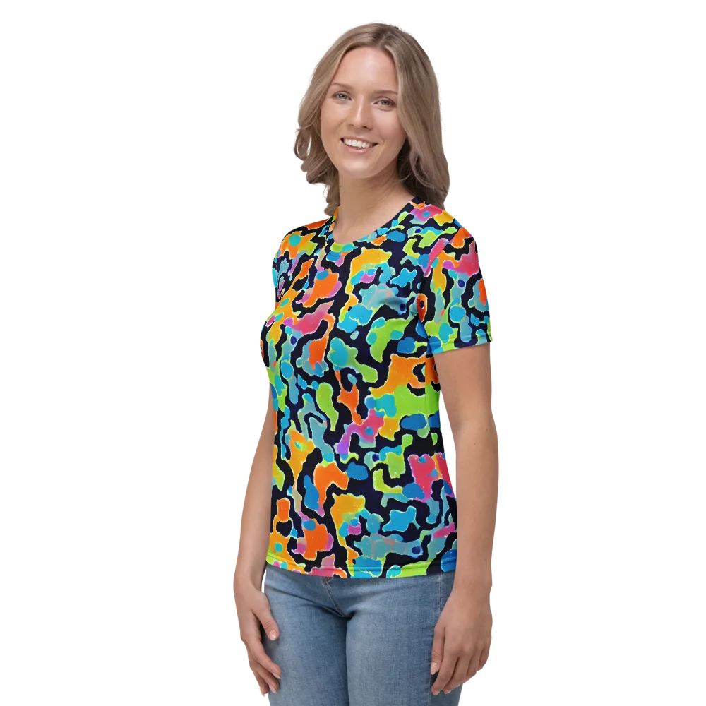 Prism Ooze on Women's Crew Neck T-Shirt — Left
