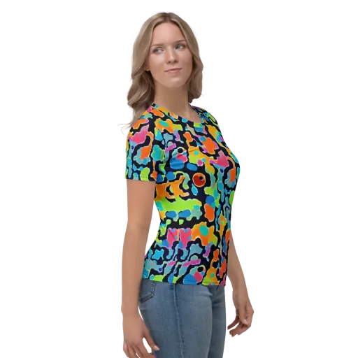 Prism Ooze on a Women's Crew Neck T-Shirt