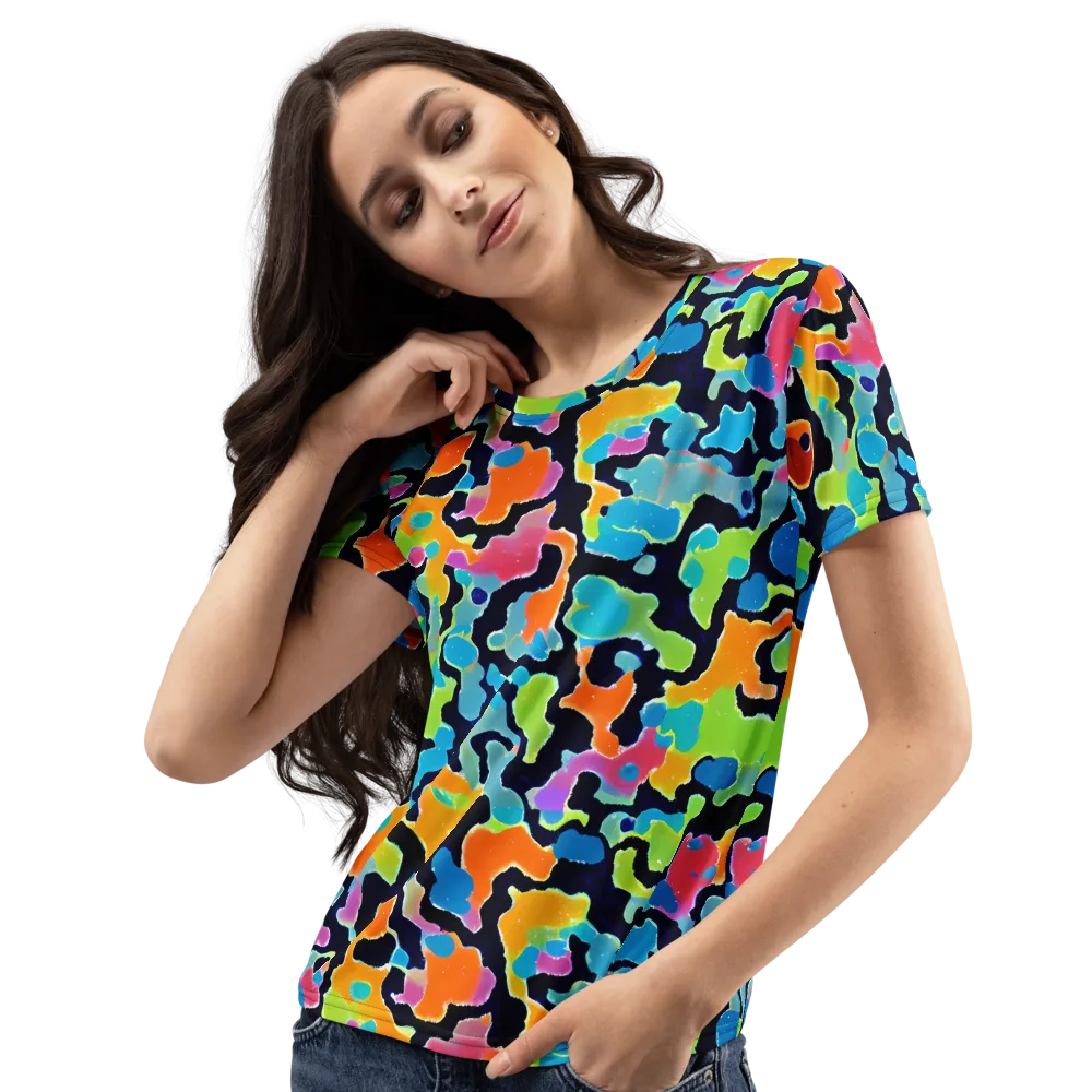 Prism Ooze on Women's Crew Neck T-Shirt — Left Front