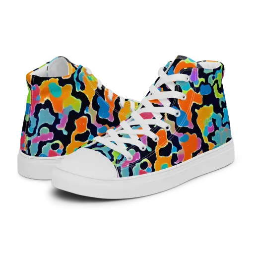 Prism Ooze on a Women's High Top Canvas Shoes