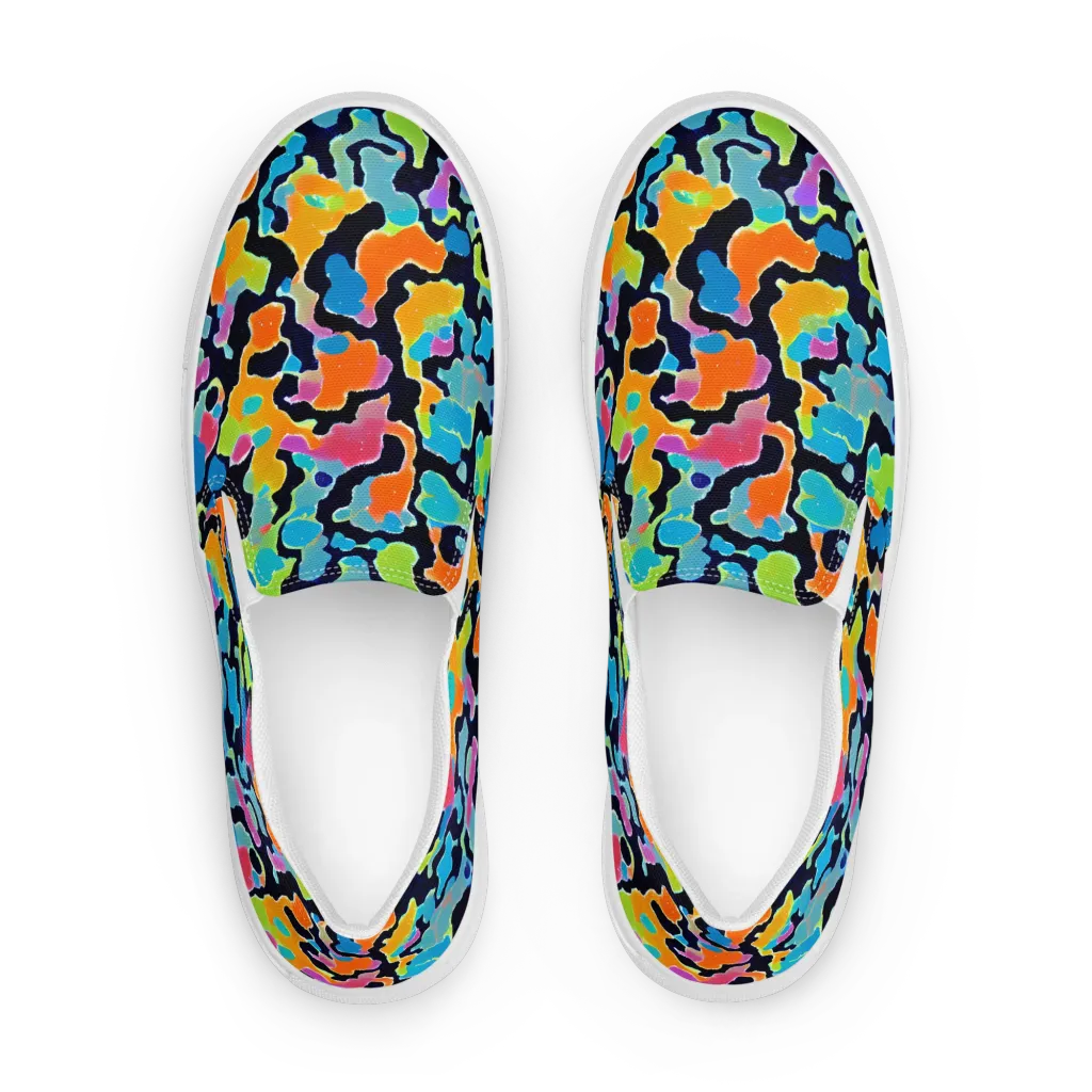 Prism Ooze on Men's Slip-On Canvas Shoes — Front