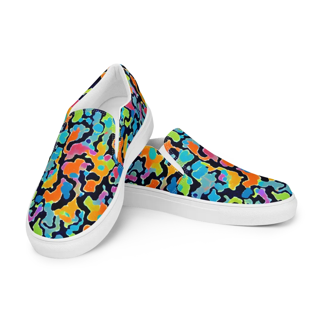 Prism Ooze on Men's Slip-On Canvas Shoes — Left Front