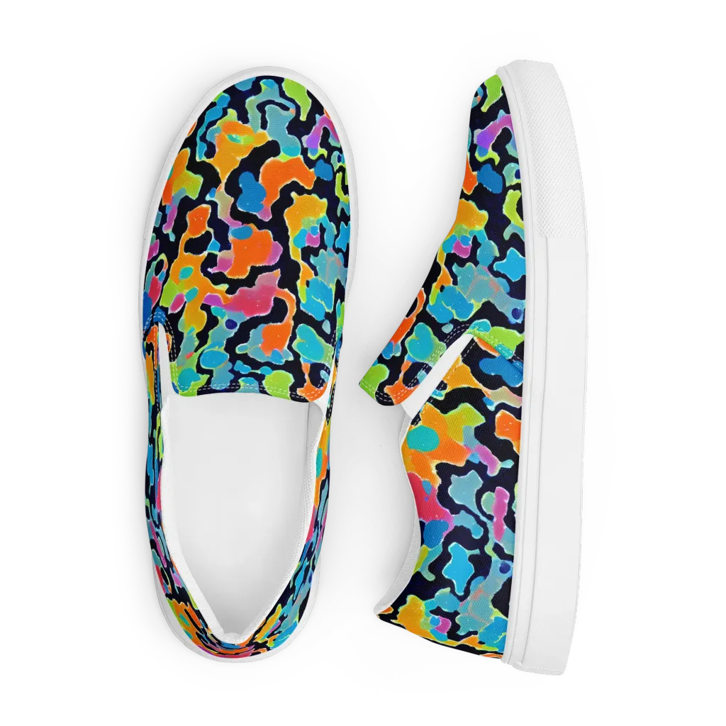 Prism Ooze on Men's Slip-On Canvas Shoes — Front