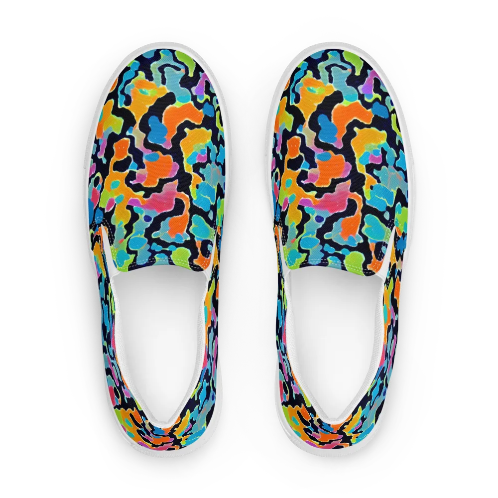 Prism Ooze on Women's Slip-On Canvas Shoes — Front