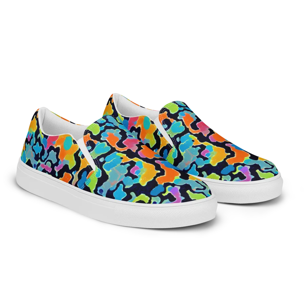 Prism Ooze on Women's Slip-On Canvas Shoes — Right Front