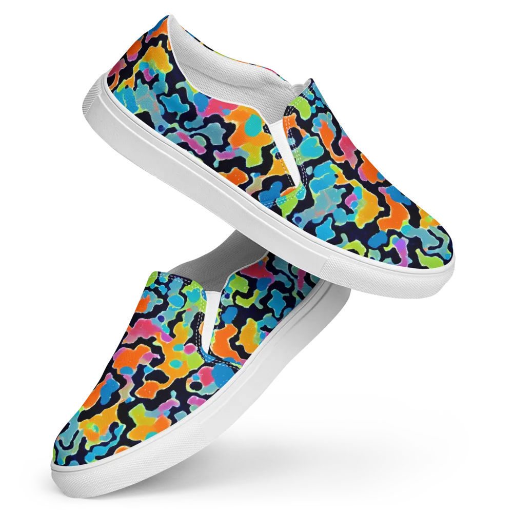 Prism Ooze on Women's Slip-On Canvas Shoes — Front
