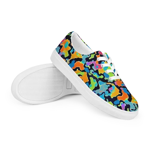 Prism Ooze on a Men's Lace-Up Canvas Shoes