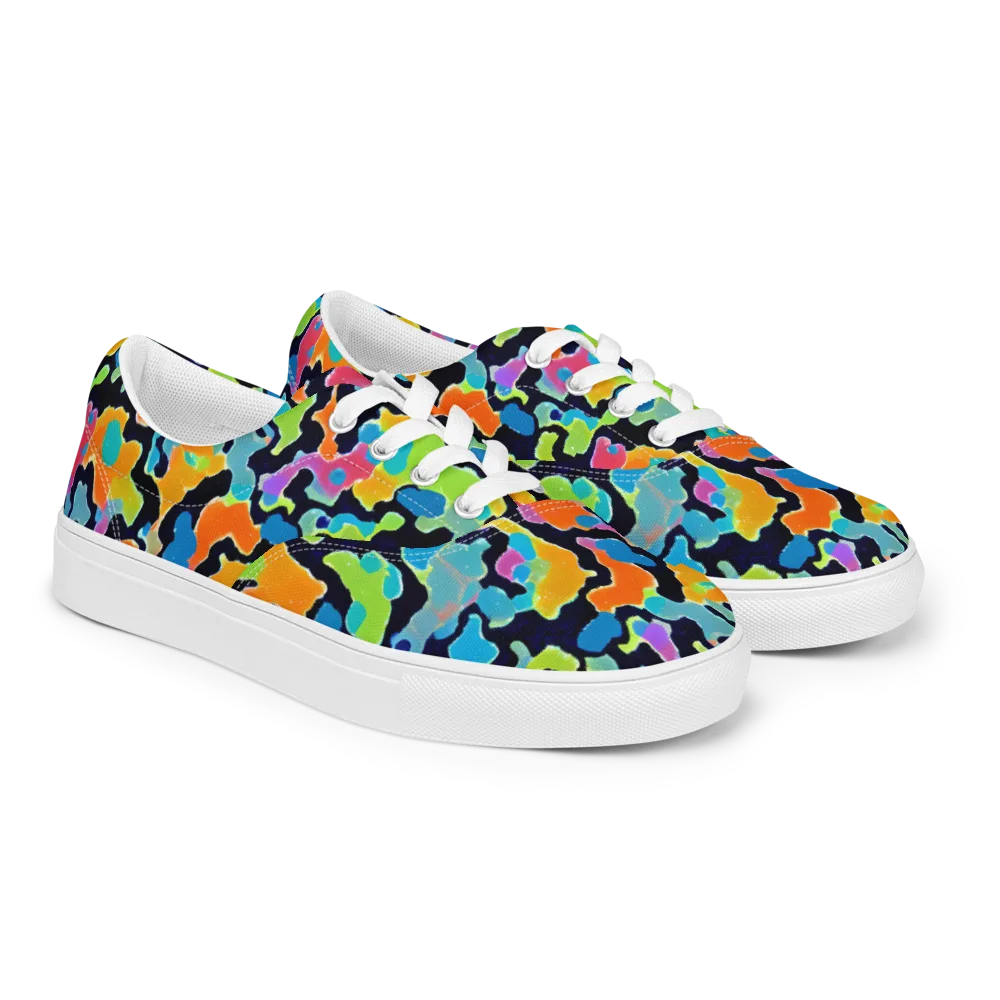 Prism Ooze on Men's Lace-Up Canvas Shoes — Right Front