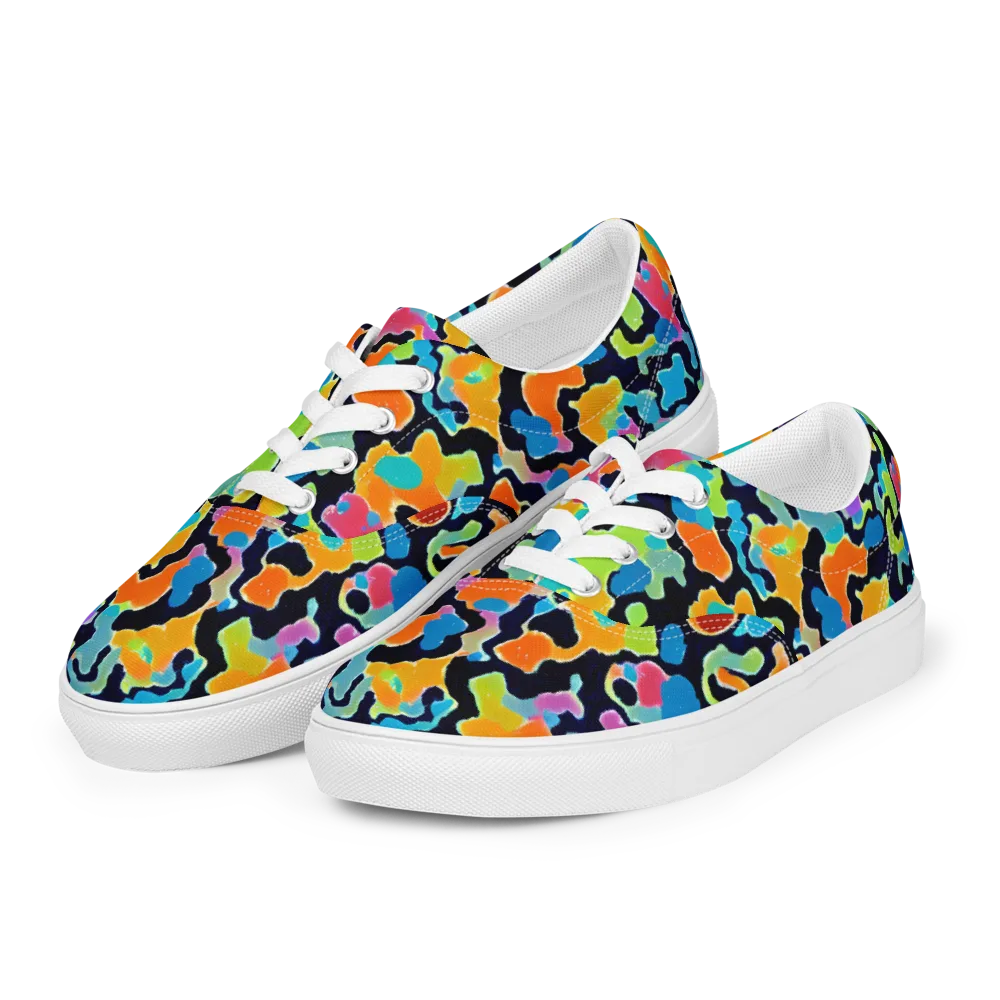 Prism Ooze on Men's Lace-Up Canvas Shoes — Left Front