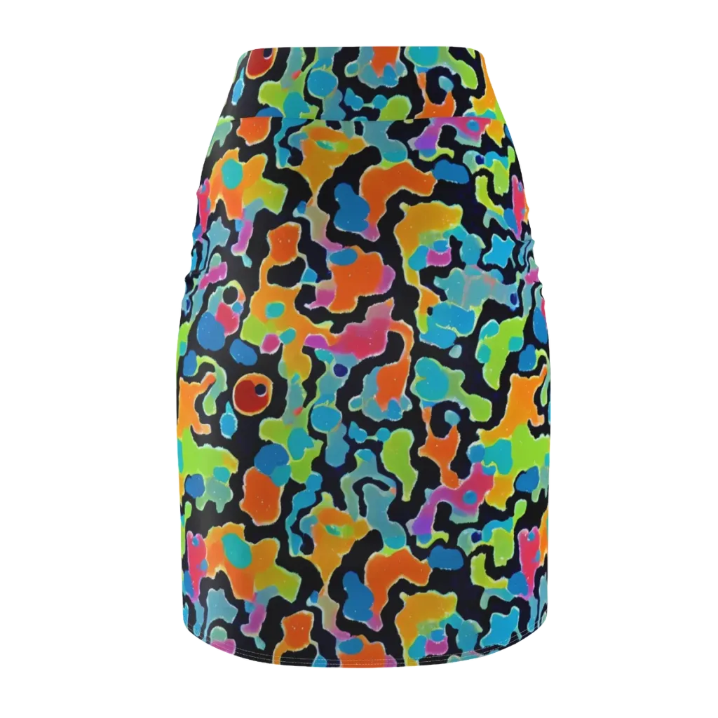Prism Ooze on Pencil Skirt — Back