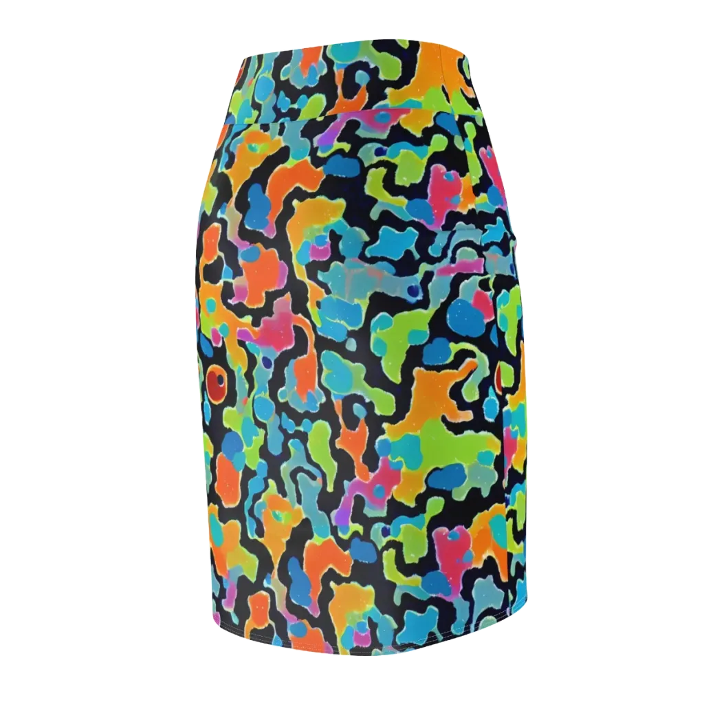 Prism Ooze on Pencil Skirt — Back Side