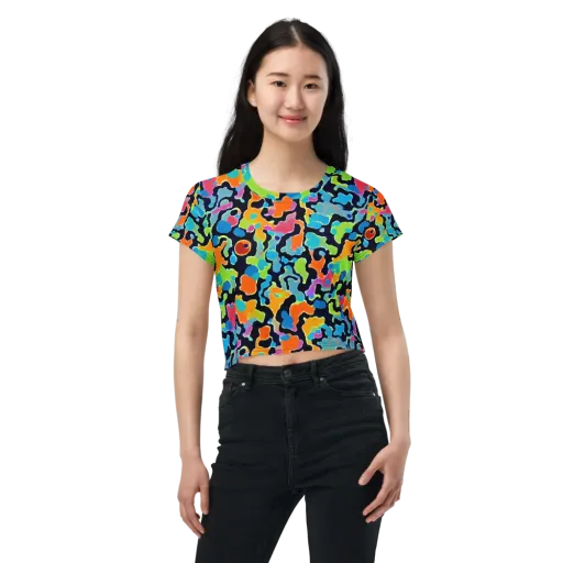 Prism Ooze on a Crop Tee