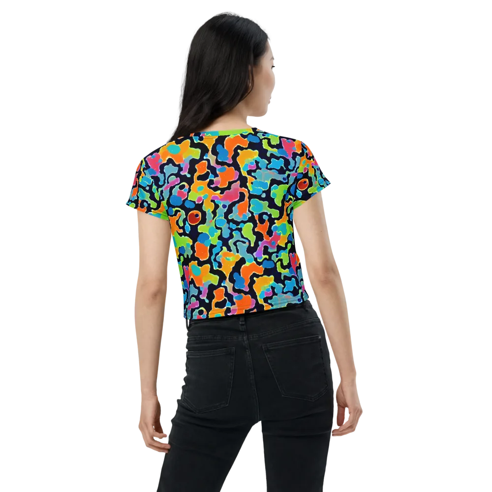 Prism Ooze on Crop Tee — Back