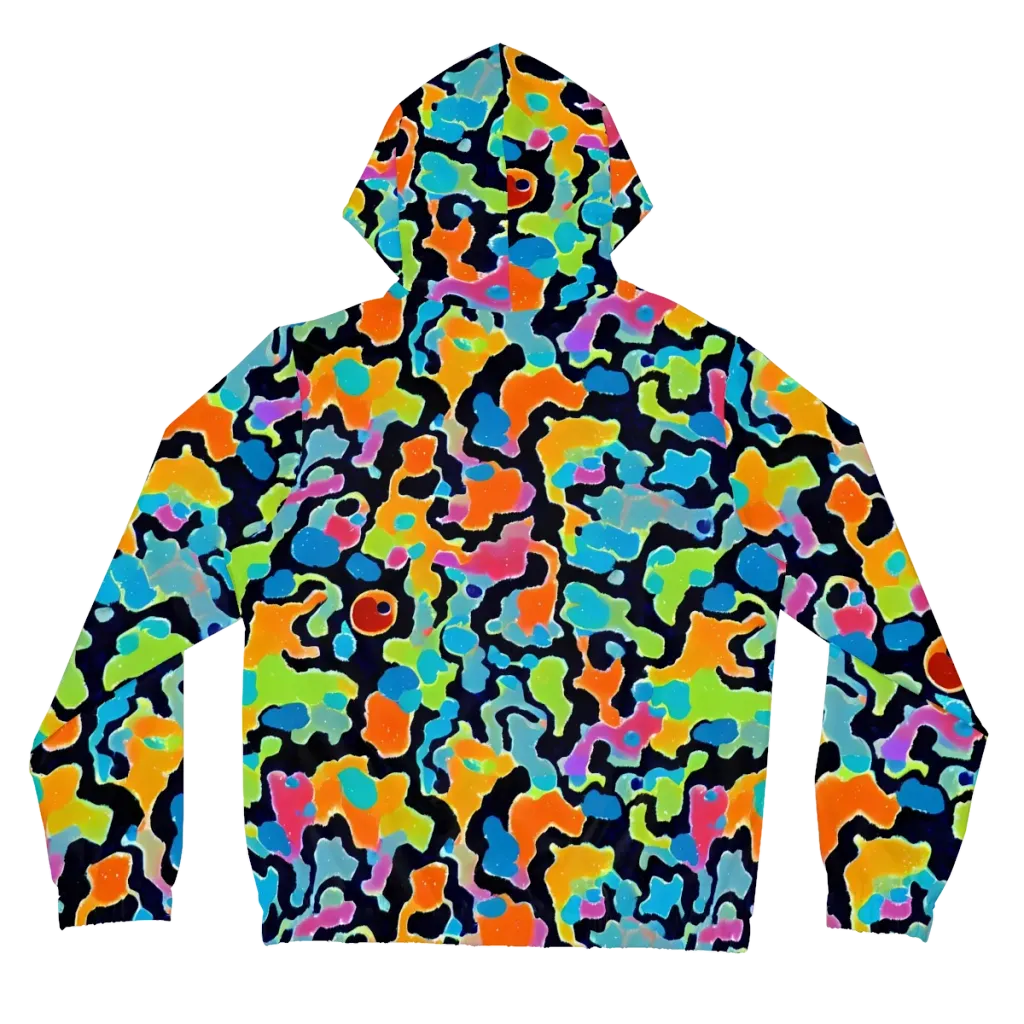 Prism Ooze on Women's Full-Zip Hoodie — Back