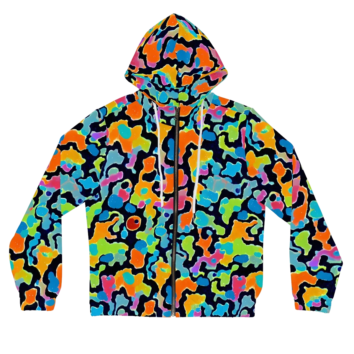 Prism Ooze on Women's Full-Zip Hoodie — Front