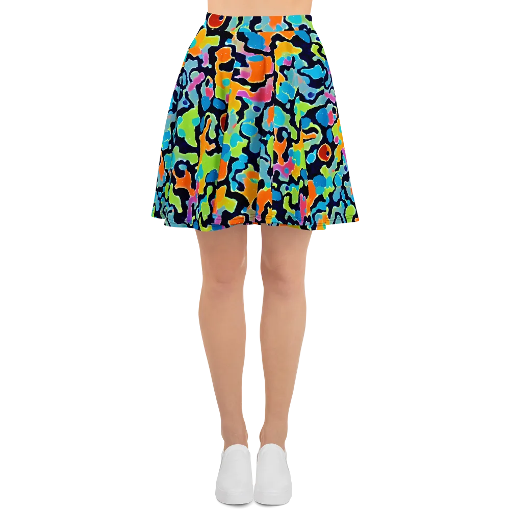 Prism Ooze on Skater Skirt — Front