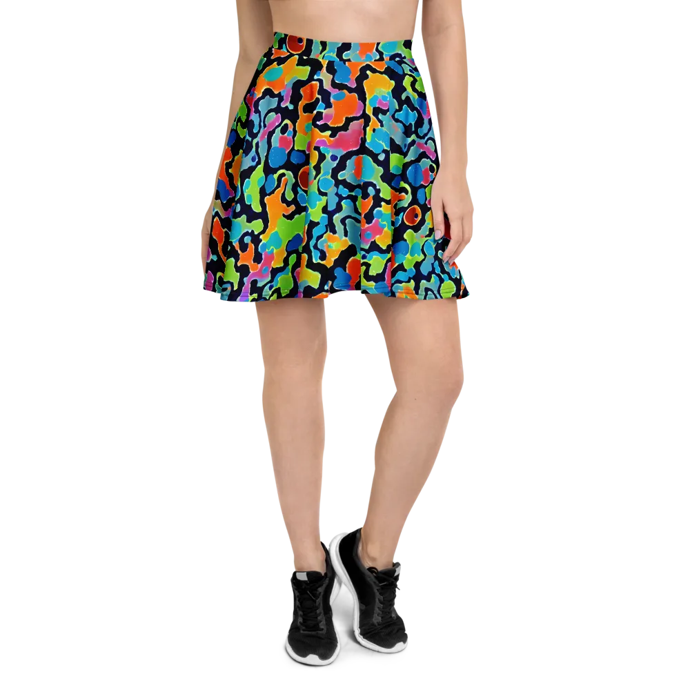 Prism Ooze on Skater Skirt — Front