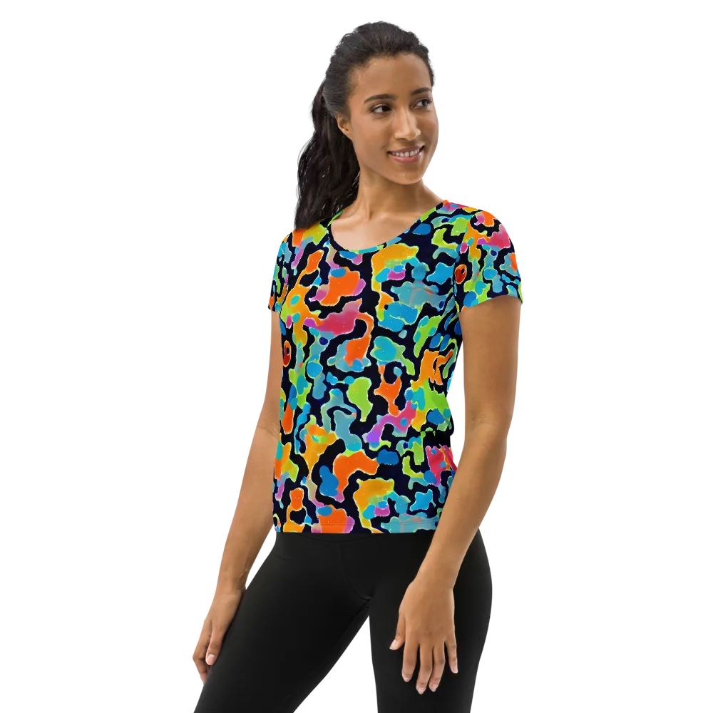 Prism Ooze on Women's Athletic T-Shirt — Left