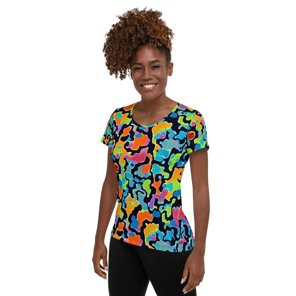 Prism Ooze on Women's Athletic T-Shirt — Left