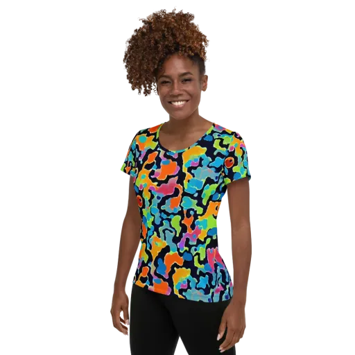 Prism Ooze on a Women's Athletic T-Shirt