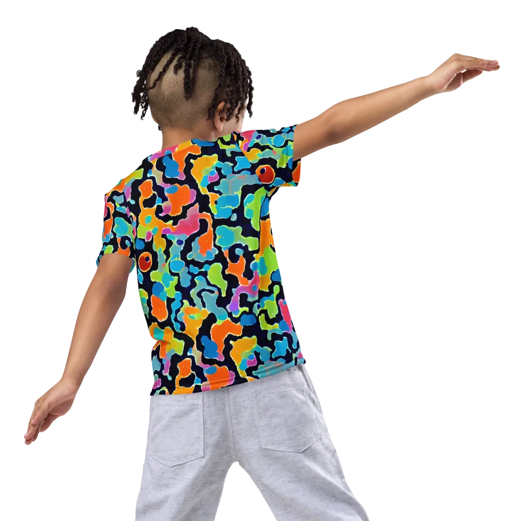 Prism Ooze on Kids Crew Neck T-Shirt — Back