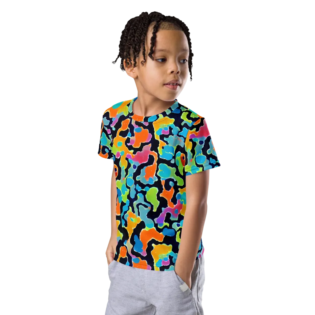 Prism Ooze on Kids Crew Neck T-Shirt — Left Front