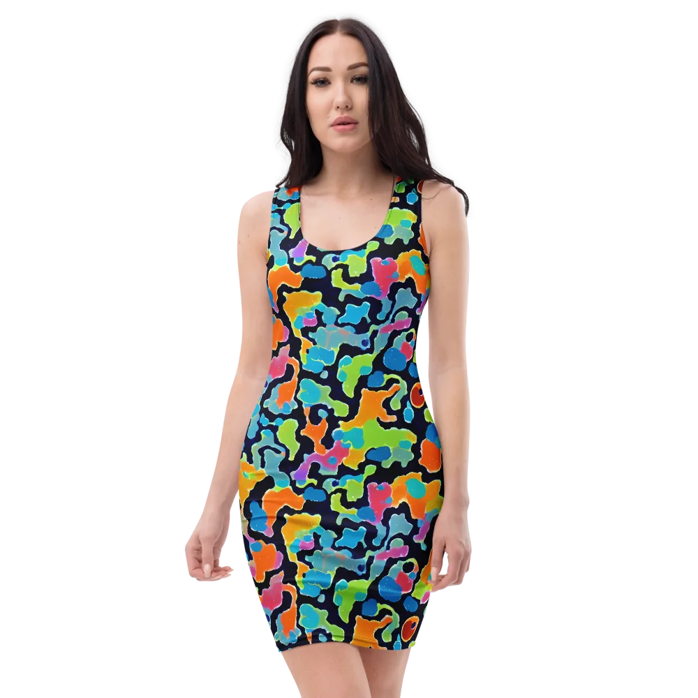 Prism Ooze on Bodycon Dress — Front