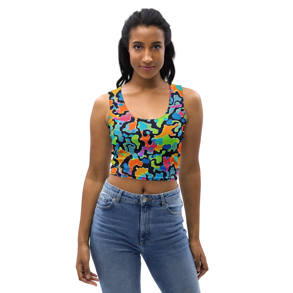 Prism Ooze on Crop Top — Front