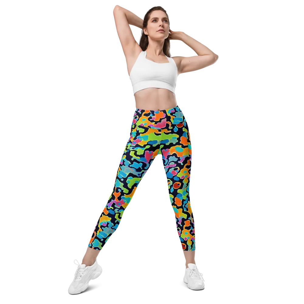 Prism Ooze on Leggings with Pockets — Front