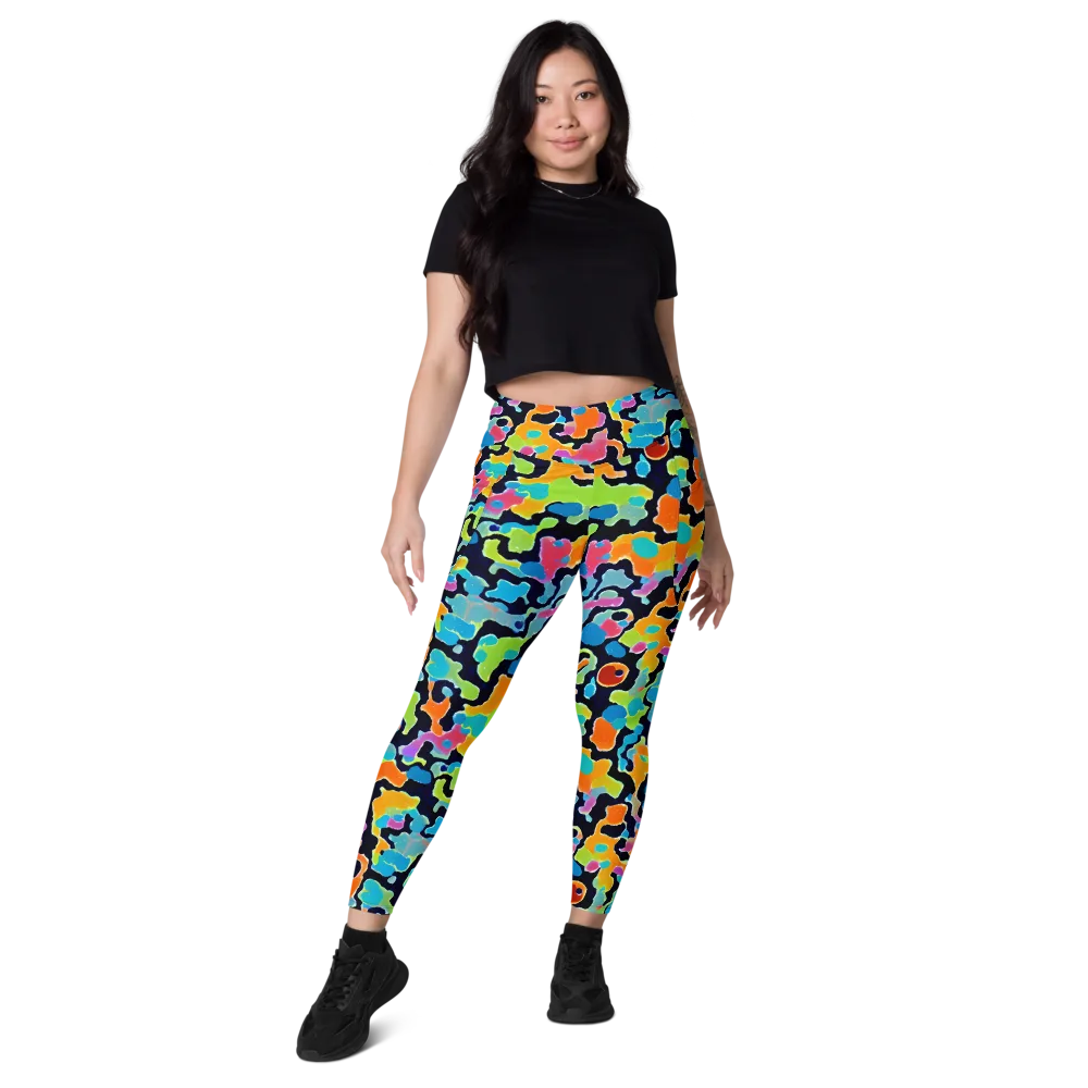Prism Ooze on Leggings with Pockets — Front