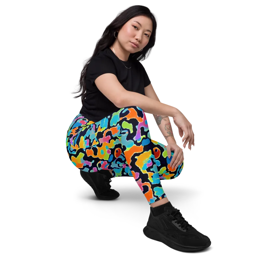 Prism Ooze on Leggings with Pockets — Right Front