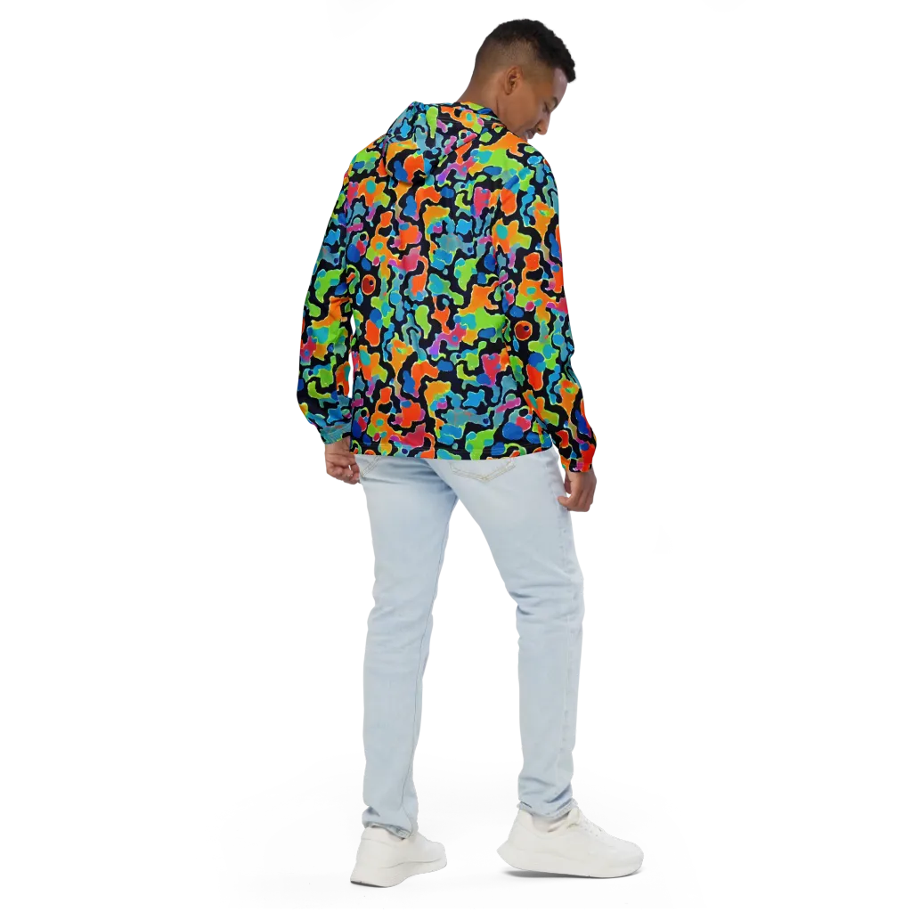 Prism Ooze on Men's Windbreaker — Back