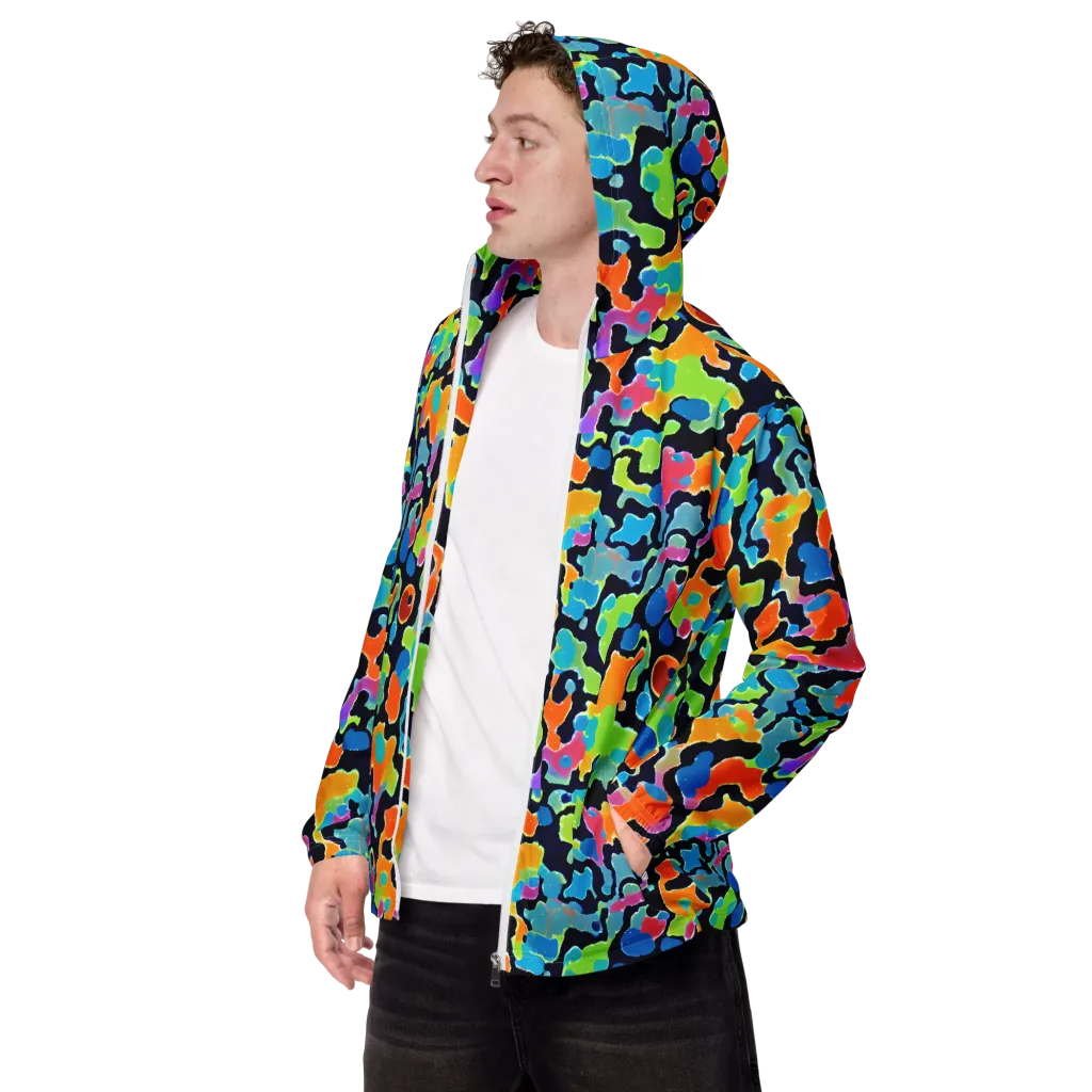 Prism Ooze on Men's Windbreaker — Left Front