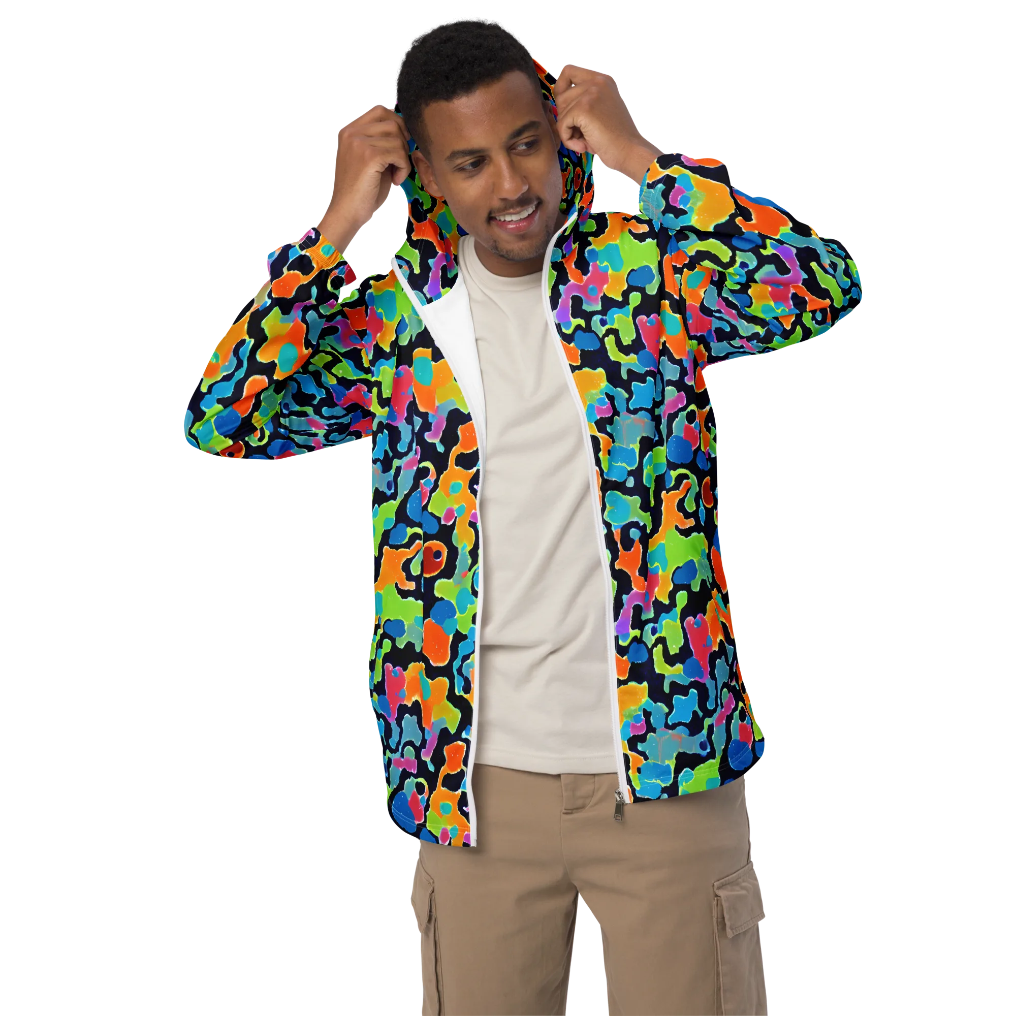 Prism Ooze on Men's Windbreaker — Front
